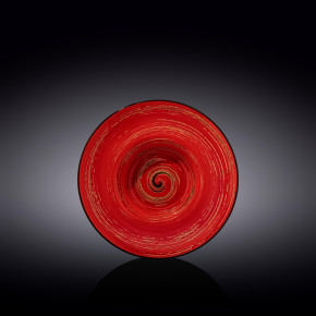 Тарелка 20 см глубокая красная  Wilmax "Spiral" / 261552