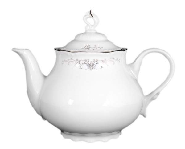 Заварочный чайник 1,2 л без крышки  Thun &quot;Констанция /Серый орнамент /отводка платина&quot; / 182859