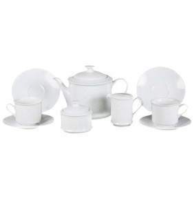 Чайный сервиз на 6 персон 15 предметов  Leander "Сабина /Белая сетка" / 159125