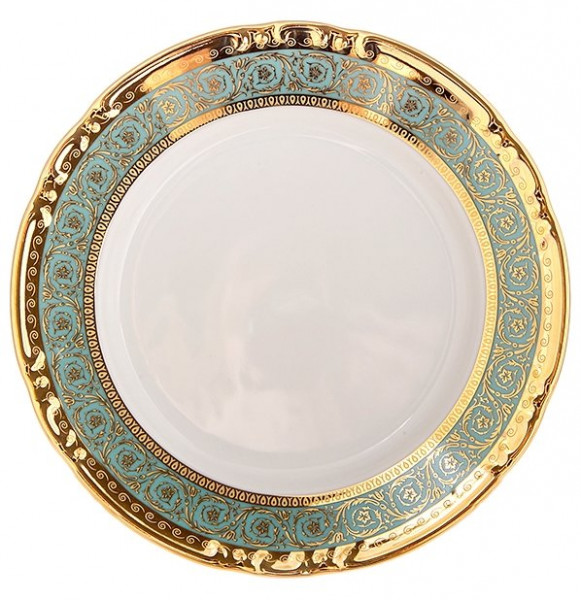 Набор тарелок 17 см 6 шт  Thun &quot;Констанция /Серо-голубая полоса с золотом&quot; / 122243