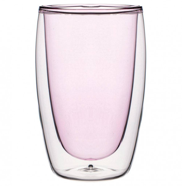 Стакан для коктейля 450 мл с двойными стенками 8,5 х 14,5 см розовый  Agness &quot;Double-wall&quot; / 275003