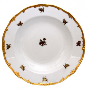 Набор тарелок 24 см 6 шт глубокие  Weimar Porzellan "Роза золотая /золото"  / 071677