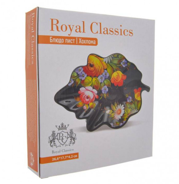 Блюдо 26,6 х 17,7 х 4,2 см Лист  Royal Classics &quot;Хохлома&quot; / 277706