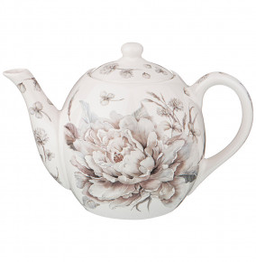 Заварочный чайник 1 л серый  LEFARD "Белый цветок" / 230687