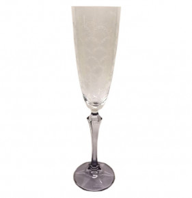 Бокал для шампанского 200 мл 1 шт  Crystalex CZ s.r.o. "Элизабет /Дымчатое кружево" (фиолетовый) / 293456