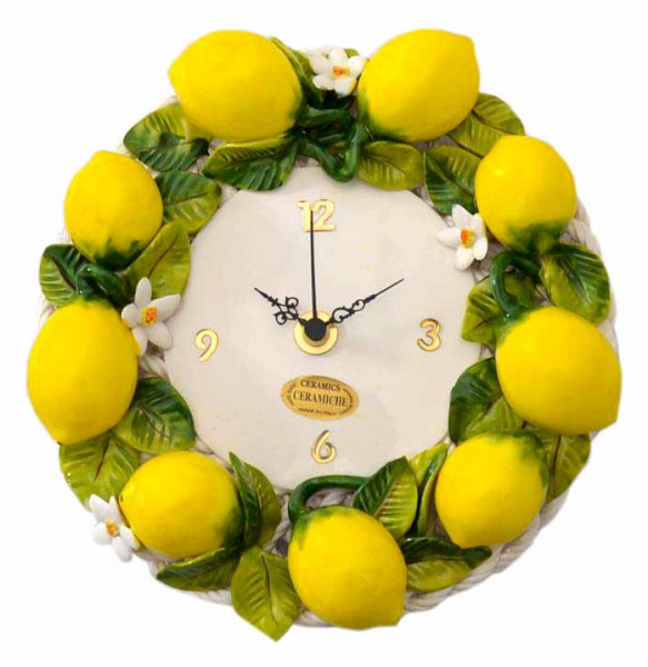 Часы настенные 26 см круглые  Orgia &quot;Лимоны&quot; / 275734