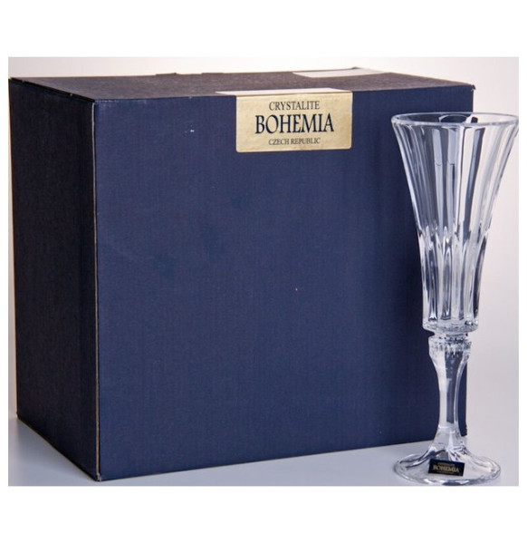 Бокалы для шампанского 180 мл 6 шт  Crystalite Bohemia &quot;Веллингтон /Без декора&quot; / 035219
