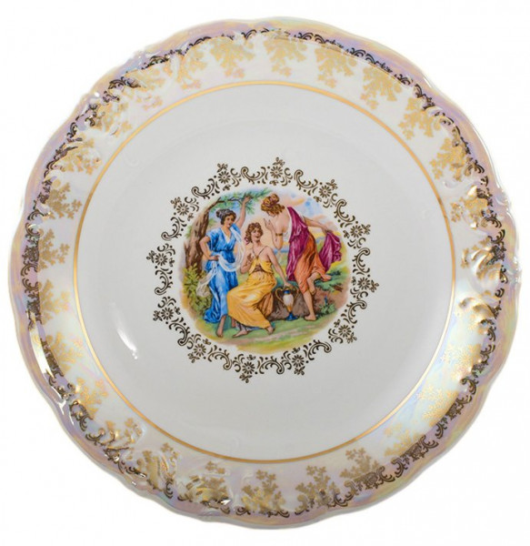 Блюдо 32 см круглое  Royal Czech Porcelain &quot;Фредерика /Мадонна перламутр&quot; / 203787
