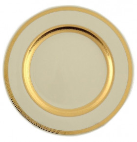 Набор тарелок 27 см 6 шт  Falkenporzellan "Констанц /Двойная золотая лента /9321" крем. / 058214