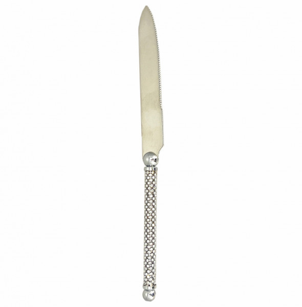 Столовый прибор Нож сервировочный 21 см  CLARET di Annamaria Gravina &quot;Стразы /Платина&quot; / 275840