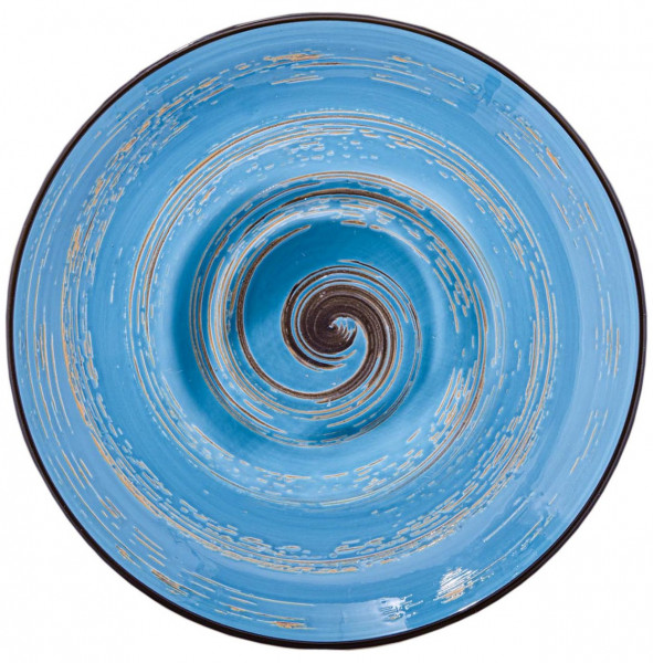 Тарелка 20 см глубокая голубая  Wilmax &quot;Spiral&quot; / 261657