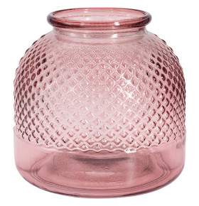 Ваза для цветов 24 см розовая  SAN MIGUEL "Diamante" (инд.упаковка) / 292065