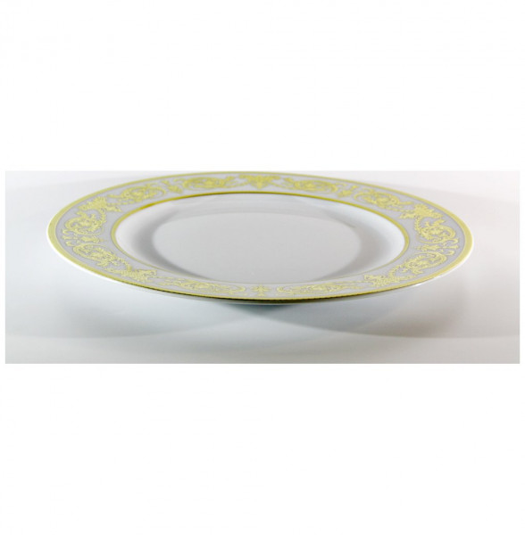 Блюдо 32 см круглое  Bavarian Porcelain &quot;Александрия /Золотой узор на белом&quot; / 069084