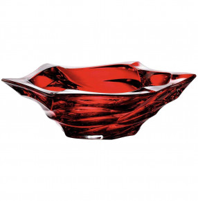 Ваза для фруктов 33 см  Aurum Crystal "Фламенко /Красная" / 139359