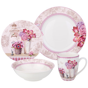 Набор посуды на 4 персоны 16 предметов  LEFARD "Тюльпаны" / 338167