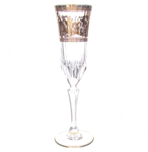 Бокалы для шампанского 180 мл 6 шт  Art Decor &quot;Адажио /Барокко /Золото&quot; / 273147