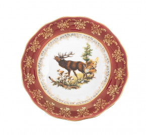 Тарелка 25 см 1 шт  Royal Czech Porcelain "Аляска /Охота красная" / 204862