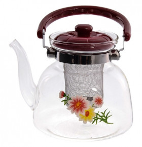 Заварочный чайник с металлическим ситом  Royal Classics "Цветы" / 150523