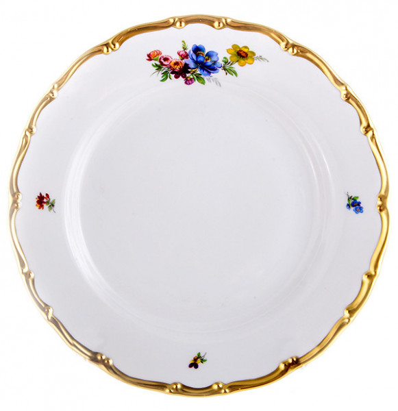 Набор тарелок 25 см 6 шт  Bohemia Porcelan Moritz Zdekauer 1810 s.r.o. &quot;Анжелика 860 /Полевой цветок&quot; / 122592