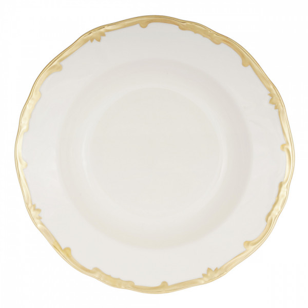 Набор тарелок 22 см 6 шт глубокие  Weimar Porzellan &quot;Престиж /Золотая отводка&quot; кремовый / 222982