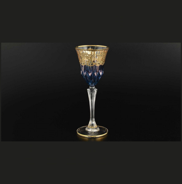 Рюмки для водки 6 шт  RCR Cristalleria Italiana SpA &quot;Timon /Адажио синий с золотом&quot; / 101064