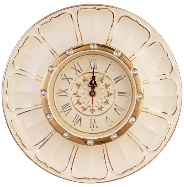 Часы настенные 35 см круглые &quot;Royal Classics /Стразы&quot; / 151336