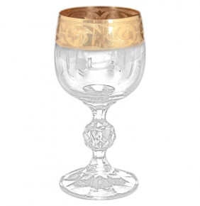 Бокалы для белого вина 150 мл 6 шт  Crystalex CZ s.r.o. "Клаудия /Орнамент на золоте"  / 124714