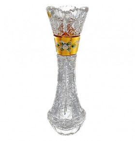 Ваза для цветов 28 см  Aurum Crystal "Хрусталь с золотом" / 040002