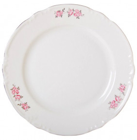Набор тарелок 19 см 6 шт  Thun "Констанция /Розовые розы /платина" / 051215