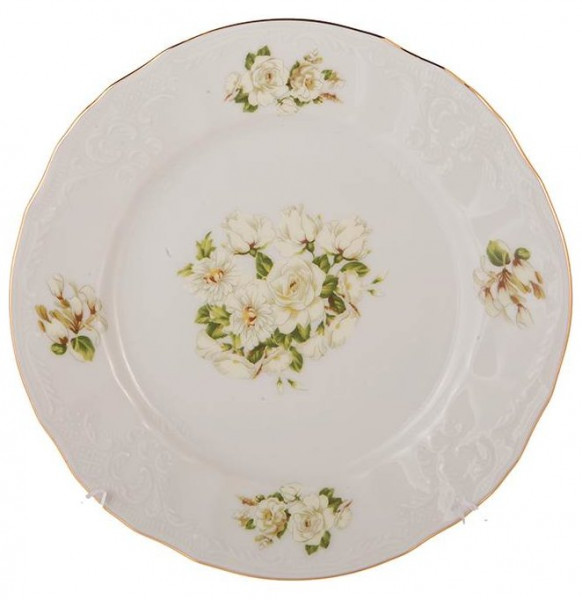 Набор тарелок 19 см 6 шт  Thun &quot;Бернадотт /Белые розы /золото&quot; / 166544