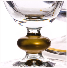 Набор для воды 7 предметов (кувшин н/н + 6 стаканов)  AS Crystal Bohemia "Матовая полоса /золото" AS Crystal / 332790