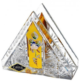Салфетница 14,5 см  Aurum Crystal "Хрусталь с золотом" / 033521