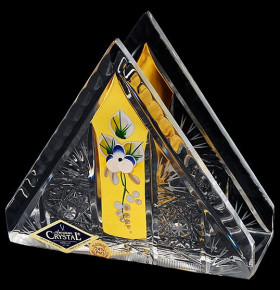 Салфетница 14,5 см  Aurum Crystal "Хрусталь с золотом" / 033521