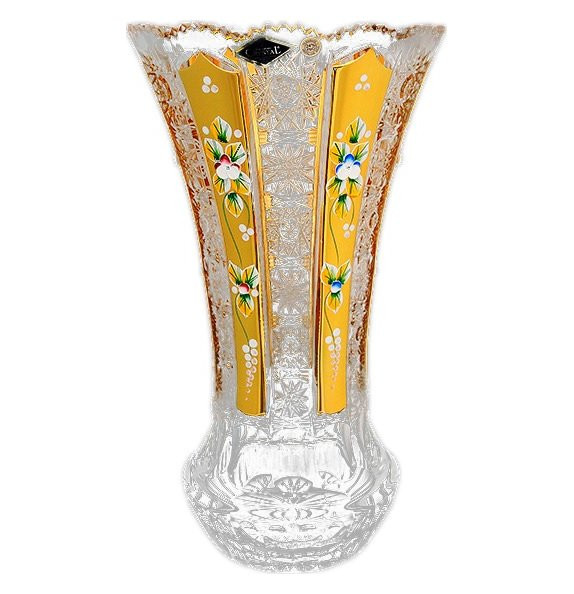 Ваза для цветов 30,5 см  Aurum Crystal &quot;Хрусталь с золотом&quot; / 033542
