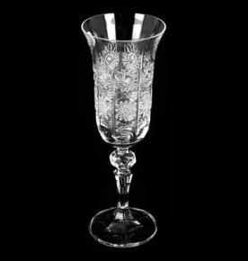 Бокалы для шампанского 150 мл 6 шт  Glasspo "Лаура /Хрусталь резной" / 006649
