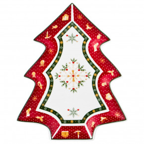 Блюдо 26 х 21 х 3 см Ёлка  LEFARD "Christmas Collection /Снежинка красная" / 192440