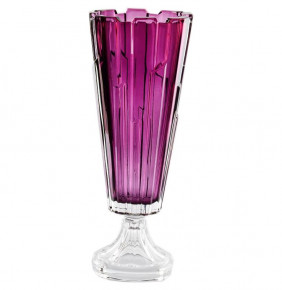 Ваза для цветов 40 см н/н  Aurum Crystal "Болеро /Фиолетовая" / 143421