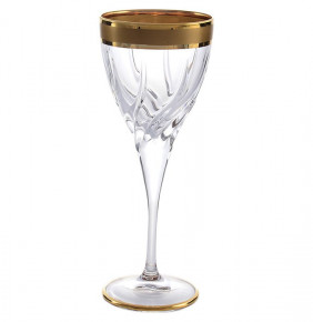 Бокалы для белого вина 180 мл 6 шт  RCR Cristalleria Italiana SpA "Трикс /Матовая полоса/золото" / 146762
