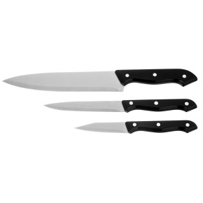 Набор кухонных ножей 3 предмета (шеф 32 см, универсальный 24 см, для овощей 20 см) Agness / 338257