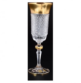 Бокалы для шампанского 150 мл 6 шт "Max Crystal /Фелиция /Хрусталь с золотом" / 119752