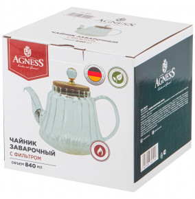 Заварочный чайник 840 мл  Agness "Kristall" / 244719