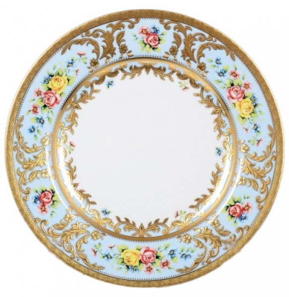 Набор тарелок 27 см 6 шт  Falkenporzellan &quot;Вена /Розочки на голубом /с золотом&quot; / 117256