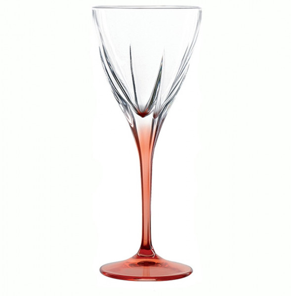 Бокал для белого вина 210 мл 1 шт  RCR Cristalleria Italiana SpA &quot;Фьюжн /разноцветные ножки&quot; (оранжевый) / 149539