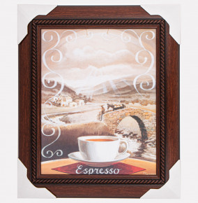 Картина 24 х 30 см  ООО "Лэнд Арт" "Espresso" /рамка коричневая / 270184