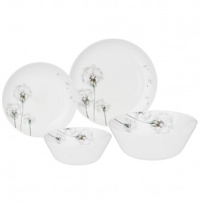 Набор тарелок на 6 персон 19 предметов (24, 21,5, 15, 19 см) с салатником  Agness "Dandelion" / 278158