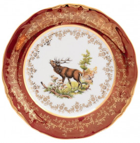 Набор тарелок 21 см 6 шт  Sterne porcelan "Фредерика /Охота красная" / 128804